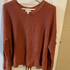 Lucky Brand Women's Rust Crew Neck Sweater
